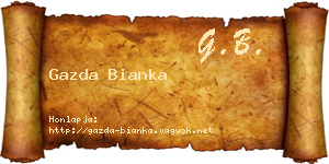 Gazda Bianka névjegykártya